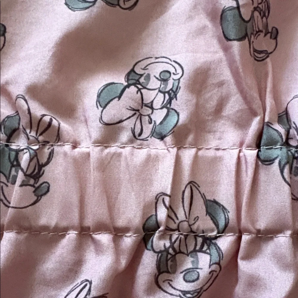 Pink Hooded Jacket with Cartoon Print
